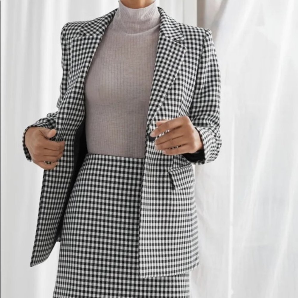 & OTHER STORIES Tailored Gingham Blazer 2